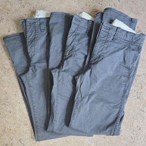 GAP Kids Uniform Pants, 14 Slim, Gray, Set Of 3